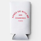 エイペーススキーウィムウィンターレッドスキークレストパーティー スリム缶クーラー (正面)