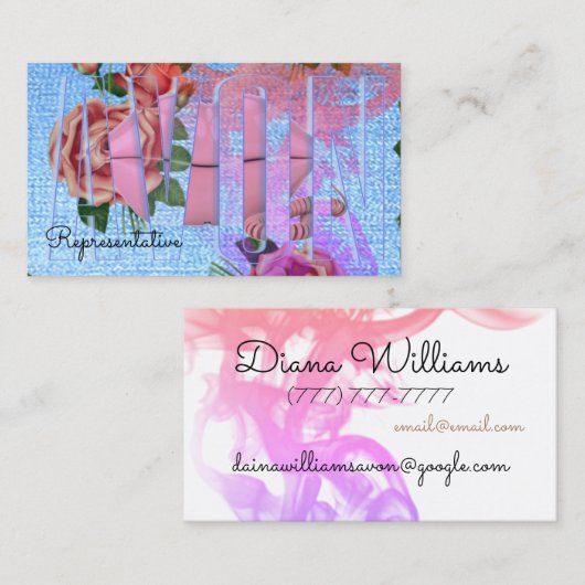 エイボンの唇の電話の美パーソナライズされたしさ 名刺 (正面/裏面)