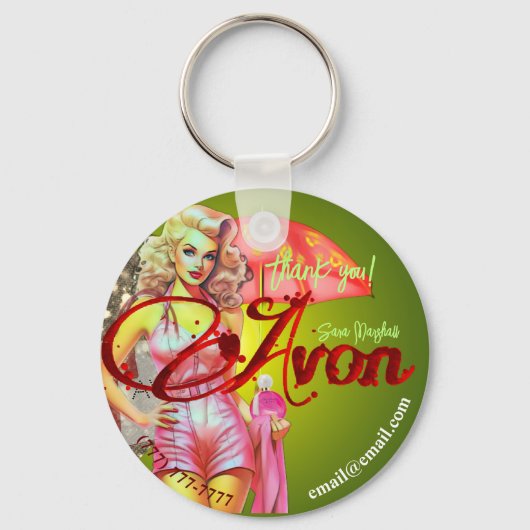 エイボンパーティーありがとう キーホルダー (正面)