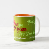 エイボンパーティーありがとう ツートーンマグカップ (正面右)