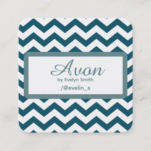 エイボンマーケティング美しい スクエア名刺 (正面)