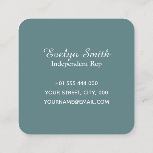 エイボンマーケティング美しい スクエア名刺 (裏面)