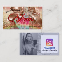 エイボンレディーインスタグラムビジネスカード