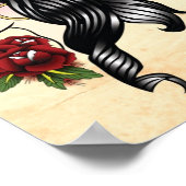 エイミー伝統的タトゥープリント ポスター (角)