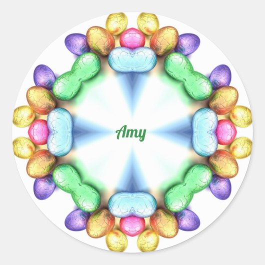 エイミー～イースターワオ！かわいらしイースターの与え～の卵 ラウンドシール (正面)