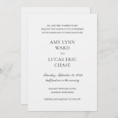 エイミー・エレガントな結婚式 招待状 (正面/裏面)