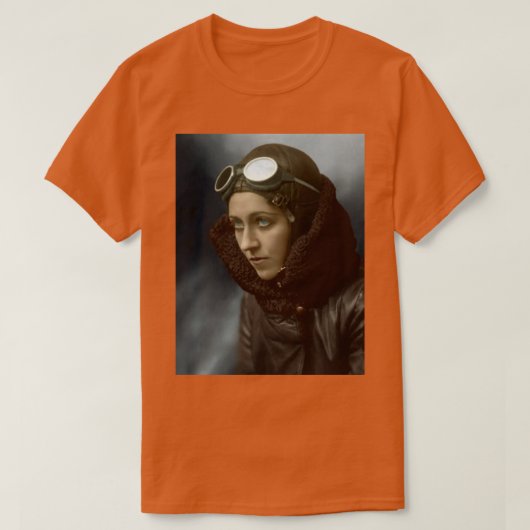 エイミー・ジョンソン英語アビエーター Tシャツ (デザイン正面)
