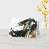 エイミー・リン・ビアールによる『セレニティ ホース』お誕生日おめでとう カード (黄色い花)