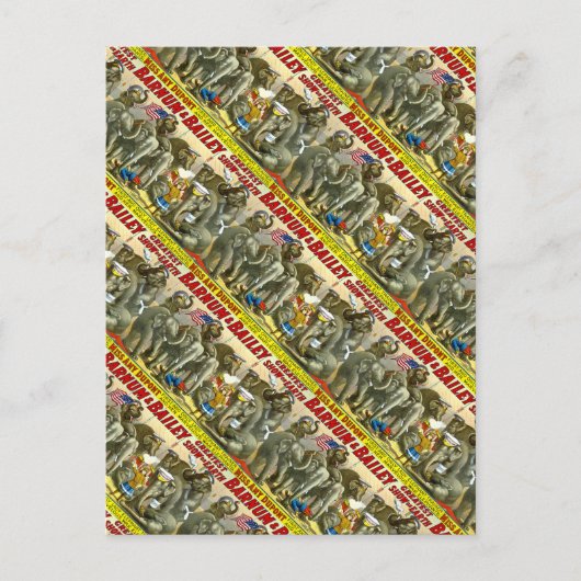 エイミ恋しく思デュポンとゾウ戦争ヴィンテージサーカス ポストカード (正面)