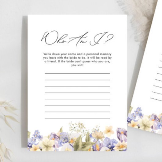 エイムアイパープルフローラブライダルシャワーゲーム