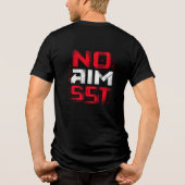 🔥 エイムアシストなし - コンピューターゲーム競技者向けタイポグラフィ トライブレンドTシャツ (裏面)