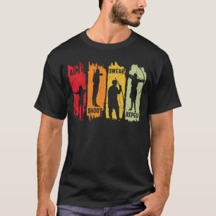 エイムシュートウェアリピートアーチェリー引用文 Tシャツ