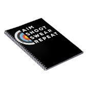 エイムシュートウェア繰り返しアーチェリー衣装アーチャーギフト ノートブック (右側)