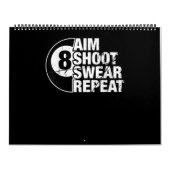 エイムシュートウェア8ボールプールビリヤードプレイ カレンダー (カバー)