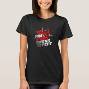 エイムシュート射手に対してアーチェリーを反復 Tシャツ