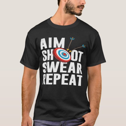 エイムシュート射撃剣射撃射撃射撃射撃標的 Tシャツ (正面)