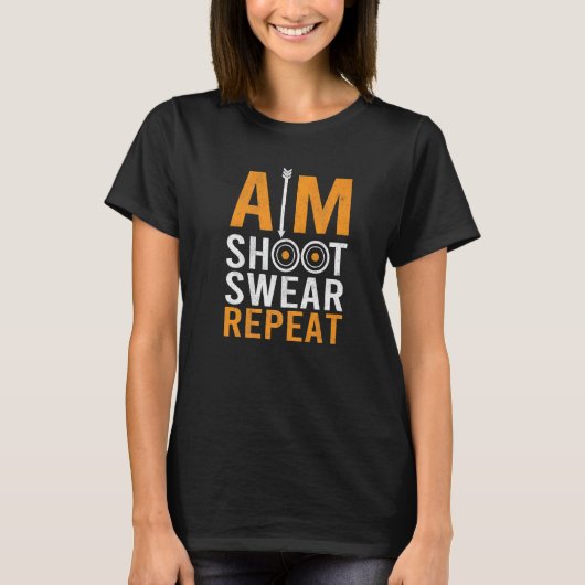 エイムシュート射撃射手ボーマンを射殺するターゲットAr Tシャツ (正面)
