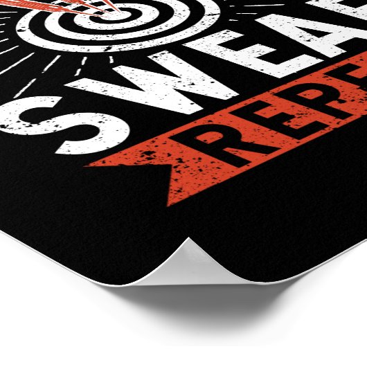 エイムシュートSwear繰り返しダーツおもしろい ポスター (角)