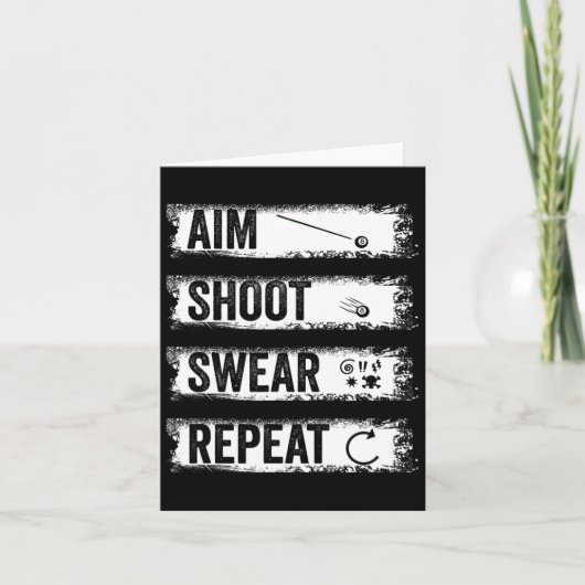 エイムシュートSwear Repeatビリヤーおもしろいド8ボールプール カード (正面)