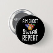 エイムシュートSwear Repeatビリヤードおもしろい選手プール 缶バッジ (正面&裏面)