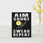 エイムシュートSwear Repeat おもしろい Poolビリヤード8ボール カード (黄色い花)