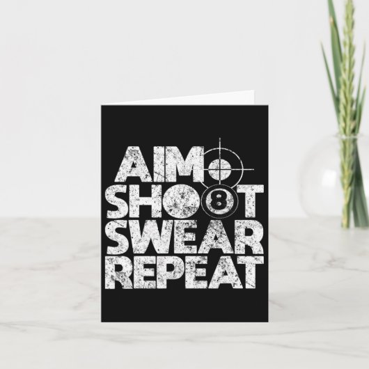エイムシュートSwear Repeat おもしろい Poolビリヤード8ボール カード (正面)