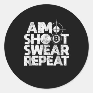 エイムシュートSwear Repeat おもしろい Poolビリヤード8ボール ラウンドシール