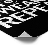 エイムシュートSwear Repeat Billiardsおもしろい Gift for 8- ポスター (角)