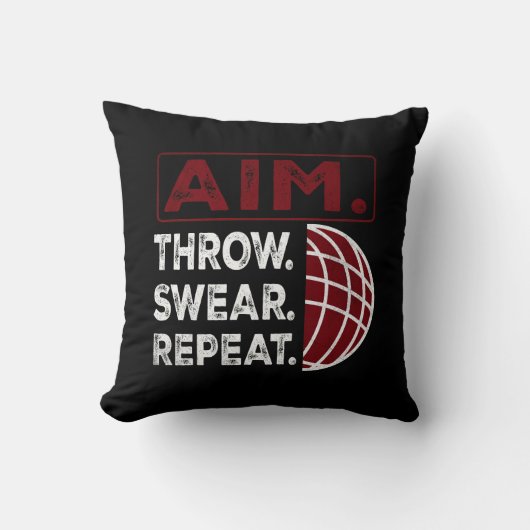 エイムスローSwear繰り返しボッチェボールスポーツスローピル クッション (正面)