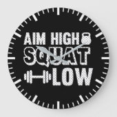 エイムハイスクアットロージムトレーニング やる気を起こさせる ラージ壁時計 (正面)