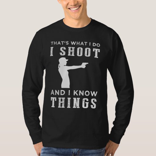 エイム&アキュメン – 笑わされる射撃、 発砲愛好家ティー! Tシャツ (正面)
