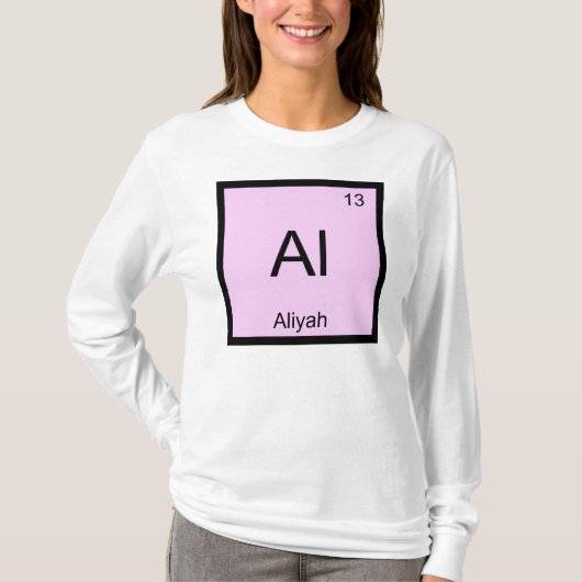 エイリアス名化学元素周期表 Tシャツ (正面)