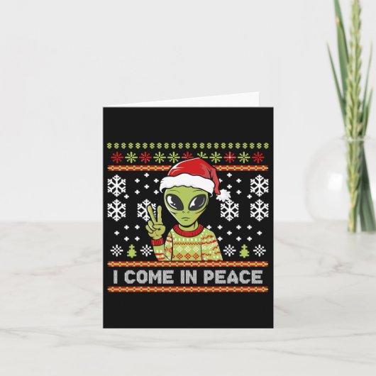 エイリアンおもしろいの聖降誕祭来I In Peace カード (正面)