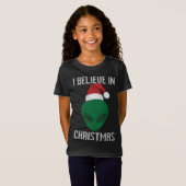 エイリアンおもしろいの醜いクリスマスセーターパーティー Tシャツ (正面フル)