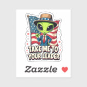 エイリアンおもしろいアメリカ愛国者のリーダーに私を連れて行く シール (シート)