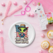 エイリアンおもしろいアメリカ愛国者のリーダーに私を連れて行く ペーパープレート (パーティー)