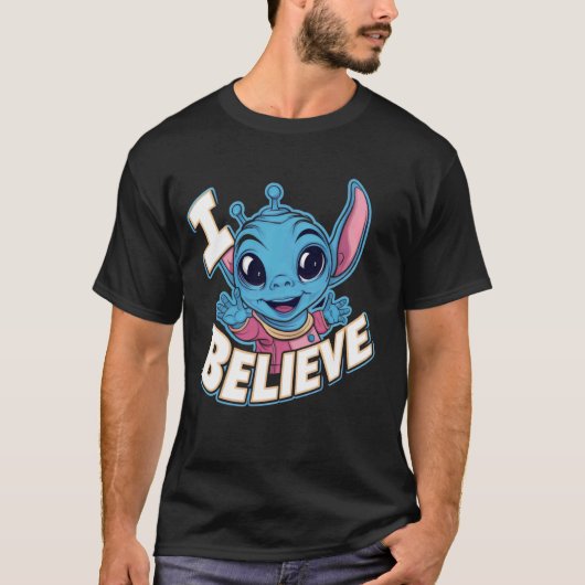 エイリアンおもしろいカートン信者ワールドUFOデイ1 Tシャツ (正面)