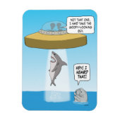 エイリアンおもしろいズシャークをマナティー時計として廃止 マグネット (縦)