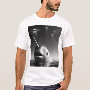 エイリアンおもしろいナルファルUFOレークーンセルフィーUFOs Tシャツ