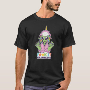 エイリアンおもしろいユニコーンキュートUnicorns宇宙Martian UF Tシャツ