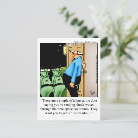 エイリアンおもしろいユーモア「斑点」ポストカード ポストカード (スタンド正面)