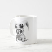 エイリアンおもしろい犬 コーヒーマグカップ (正面左)