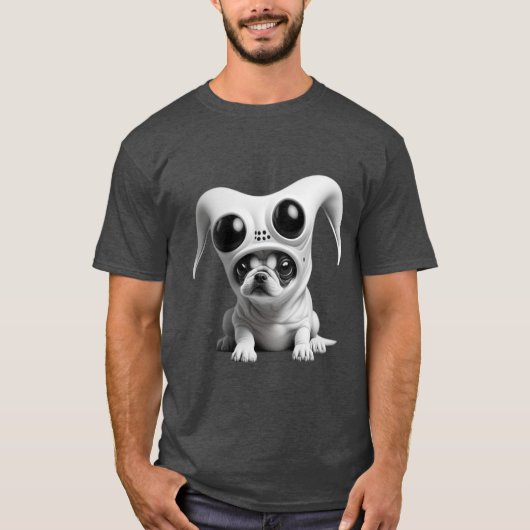 エイリアンおもしろい犬 Tシャツ (正面)