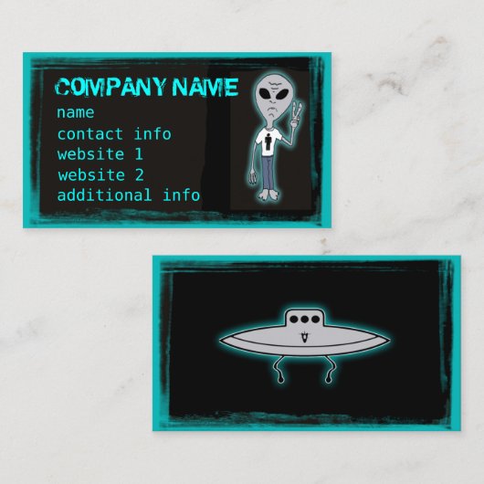 エイリアンおもしろいTシャツのカスタマイズ可能な名刺 名刺 (正面/裏面)