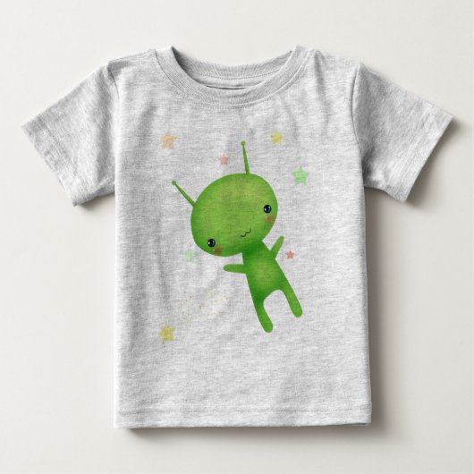 エイリアンおよびUFO ベビーTシャツ (正面)