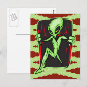 エイリアンがあなたの家に侵入 ポストカード (正面/裏面)