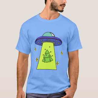 エイリアンがクリスマスツリーを盗む おもしろクリスマス 2022 ギフト Tシャツ