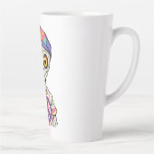 エイリアンがハンドピースサイン1 カフェラテマグ (右)