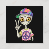 エイリアンがハンドピースサイン1 スクエア名刺 (正面)