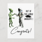 エイリアンが世界から拳を突き出す ポストカード (正面)